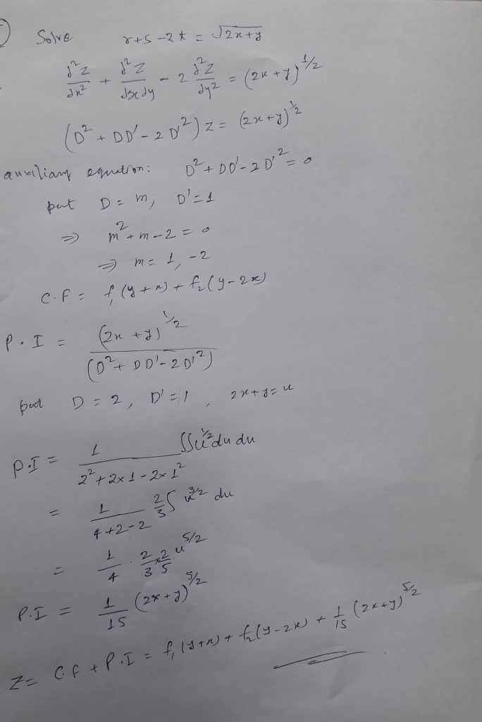 Particular Integral of linear homogeneous pde | Proveiff Study